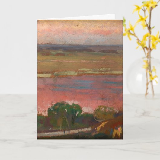 Rosa Fluss | Jan Stanisławski Karte (Gelbe Blume)