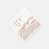 rosa Flüssig-Marmor-Erstkommunion Serviette (Ecke)