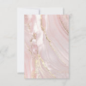 Rosa flüssige Marmor Erste Kommune danke Einladung (Rückseite)