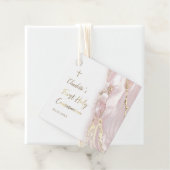 Rosa flüssige Marmor Erste Kommune Geschenkanhänger (Beispiel)