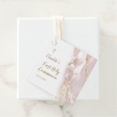 Rosa flüssige Marmor Erste Kommune Geschenkanhänger (Beispiel)