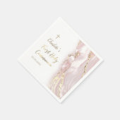 Rosa flüssige Marmor Erste Kommune Serviette (Ecke)