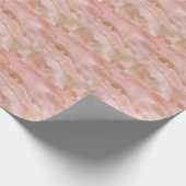 Rosa flüssige Marmorgoldfarbe Geschenkpapier (Ecke)