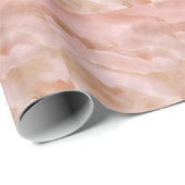 Rosa flüssige Marmorgoldfarbe Geschenkpapier (Rolleneckpunkt)