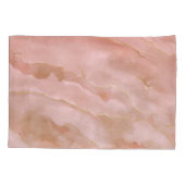 Rosa flüssige Marmorgoldfarbe Kissenbezug (Rückseite)