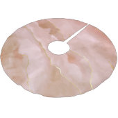 Rosa flüssige Marmorgoldfarbe Polyester Weihnachtsbaumdecke (Schrägansicht)