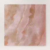 Rosa flüssige Marmorgoldfarbe Puzzle (Horizontal)
