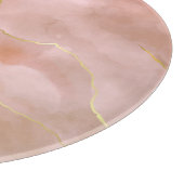 Rosa flüssige Marmorgoldfarbe Schneidebrett (Ecke)