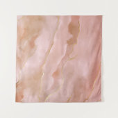 Rosa flüssige Marmorgoldfarbe Wandteppich (Vorderseite (Horizontal))