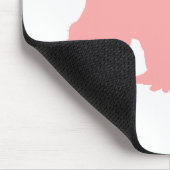 Rosa Flusspferd Mousepad (Ecke)