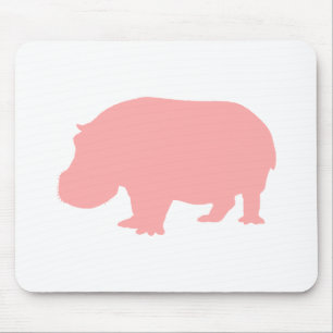 Rosa Flusspferd Mousepad