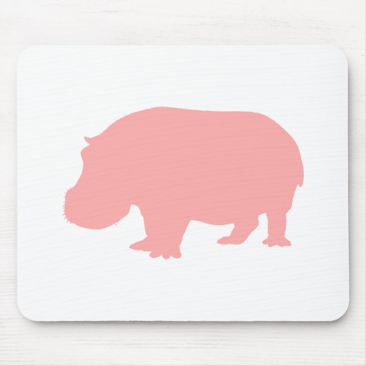 Rosa Flusspferd Mousepad (Vorne)