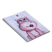 Rosa Flusspferd-Notizbuch Notizblock (Rechte Seite)