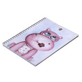 Rosa Flusspferd-Notizbuch Notizblock (Linke Seite)