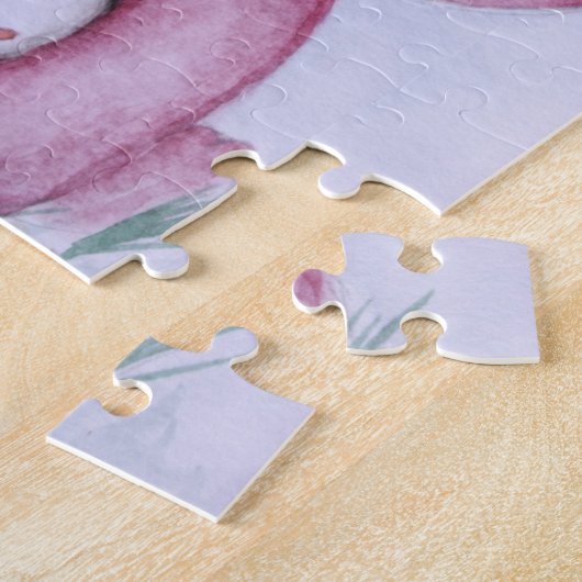 Rosa Flusspferd-Puzzlespiel Puzzle (Seite)