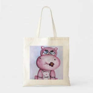 Rosa Flusspferd-Taschen-Tasche Tragetasche