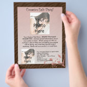 Rosa Flyer Vorlage, Kosmetik Party. (Hand)