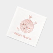 Rosa Foil Custom Disco Ball Retro Sweet 16 Napkins Servietten Mit Folie (Links)