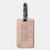 Rosa Foliage mit dem ersten Gepäckanhänger der Mar (Rückseite vertikal)