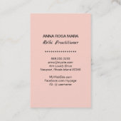 *~* Rosa Folie . Reiki Practitioner Master Symbol Visitenkarte (Rückseite)