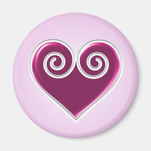 Rosa Folien-Herz-Magnet Magnet