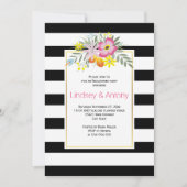 Rosa Folklore-Blume und Strippergruppe Einladung (Vorderseite)