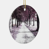 rosa Forrest Gump Straße Keramik Ornament (Rechts)