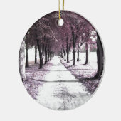 rosa Forrest Gump Straße Keramik Ornament (Links)