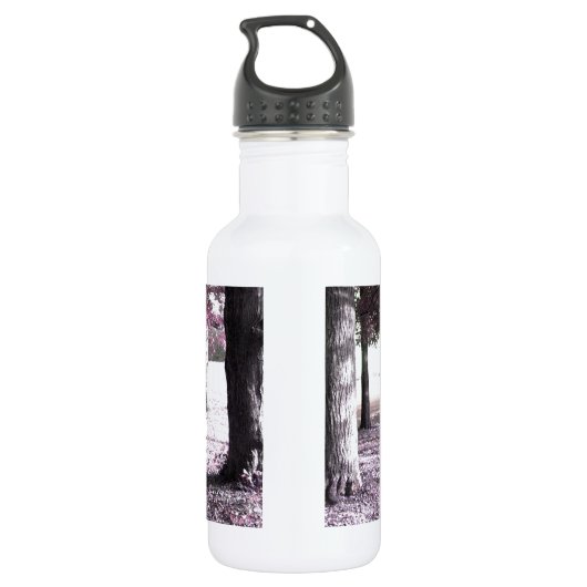 rosa Forrest Gump Straße Trinkflasche (Rückseite)