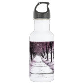 rosa Forrest Gump Straße Trinkflasche (Vorderseite)