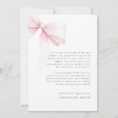 Rosa Foto Abschluss Arch Danke Karte (Rückseite)