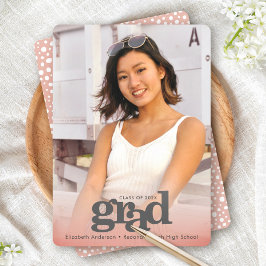 Rosa Foto Abschluss fett Typografie modern Ankündigung