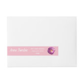 Rosa Foto-Adressenmarken Rundum-Adressaufkleber (Vorderseite)