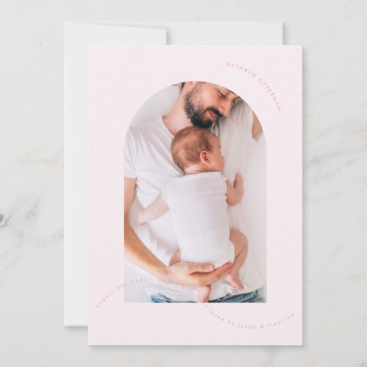 Rosa Foto Ankündigung (Vorderseite)