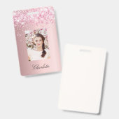 Rosa Foto Ausweis (Vorder- & Rückseite)