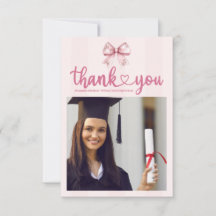 Rosa Foto Blush Bow Graduation Party