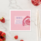 Rosa Foto Brautparty Papier Napkins Serviette (Beispiel)