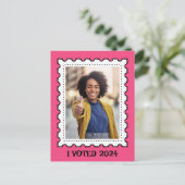 Rosa Foto Briefmarke Frauenrechtswahl Postkarte (Stehend Vorderseite)