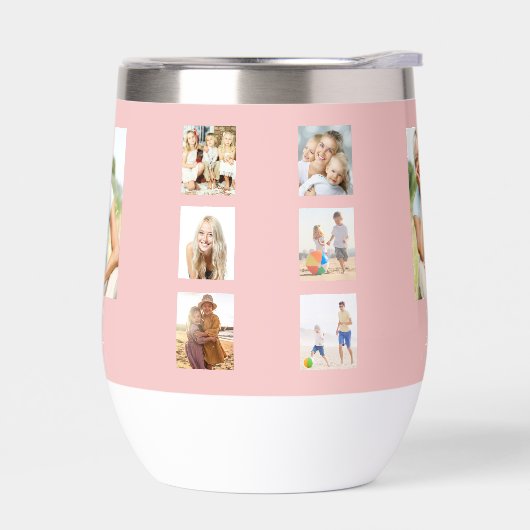 Rosa Foto Collage Monogramm Name (Links)