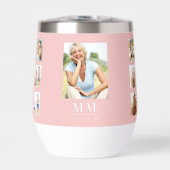 Rosa Foto Collage Monogramm Name (Vorderseite)