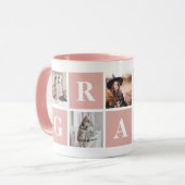 Rosa Foto Collage personalisierte Fehler für Oma Tasse (Vorderseite Links)