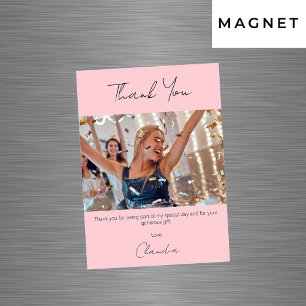 Rosa Foto dank Magnetkarte