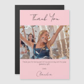 Rosa Foto dank Magnetkarte (Vorne/Hinten)