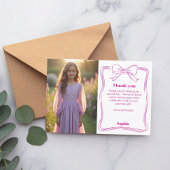 Rosa Foto Dankeskarte