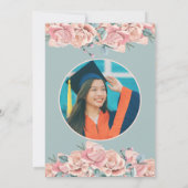 Rosa Foto Einladung (Rückseite)