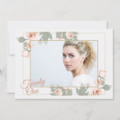 Rosa Foto - Einladung (Vorderseite)