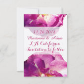 Rosa Foto, elegant, Save the Date (Rückseite)