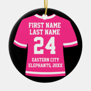 Rosa Foto Fußball Fußball Hockey Sports Jersey Keramik Ornament