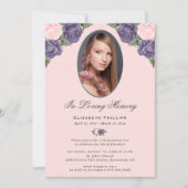 Rosa Foto-Gedenkdienst Einladung (Vorderseite)