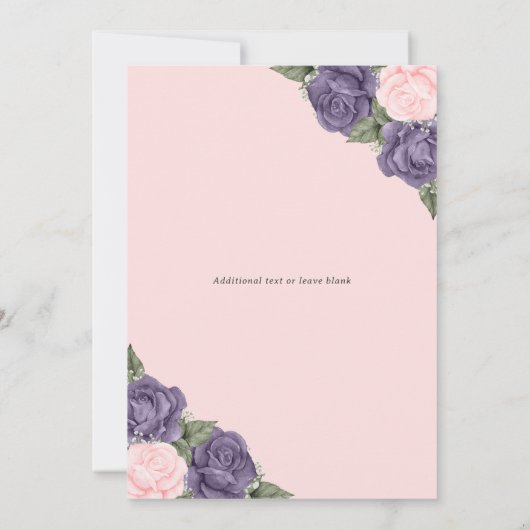 Rosa Foto-Gedenkdienst Einladung (Rückseite)